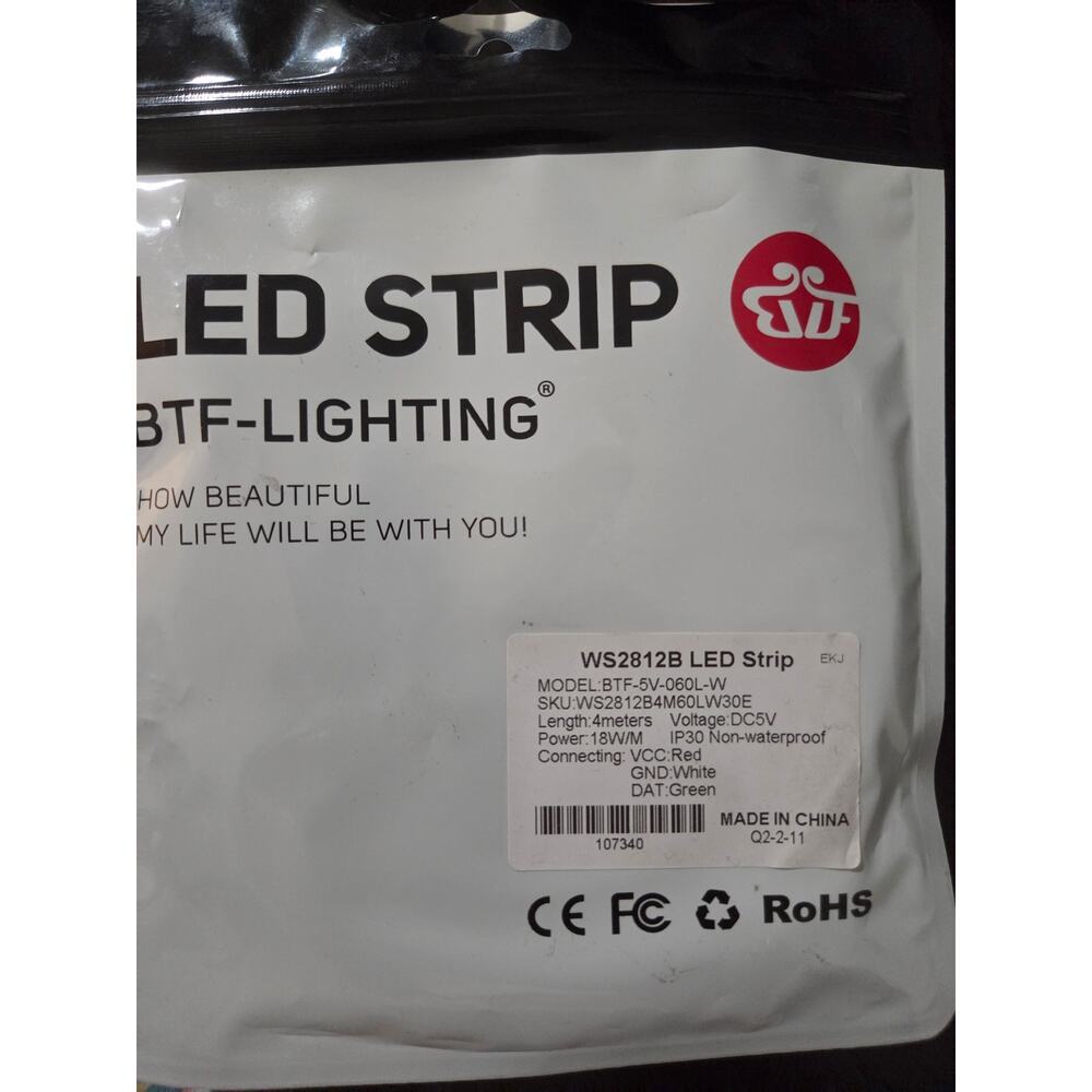 LED‎ STRIP BTF-lighting WS2812B 4MTS - Picture 2 of 3
